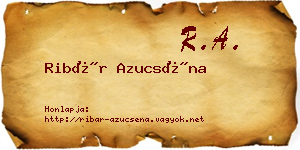 Ribár Azucséna névjegykártya